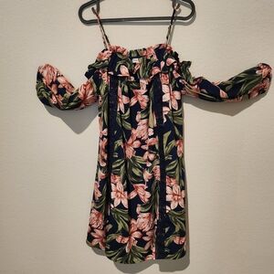 Blu Pepper Navy Floral Dress